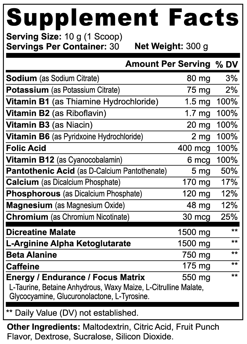 Full Stim Pre-Workout (Artic Berry)
